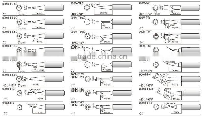 Lead-free Electric Soldering Iron Tips Hakko 900m for Chips