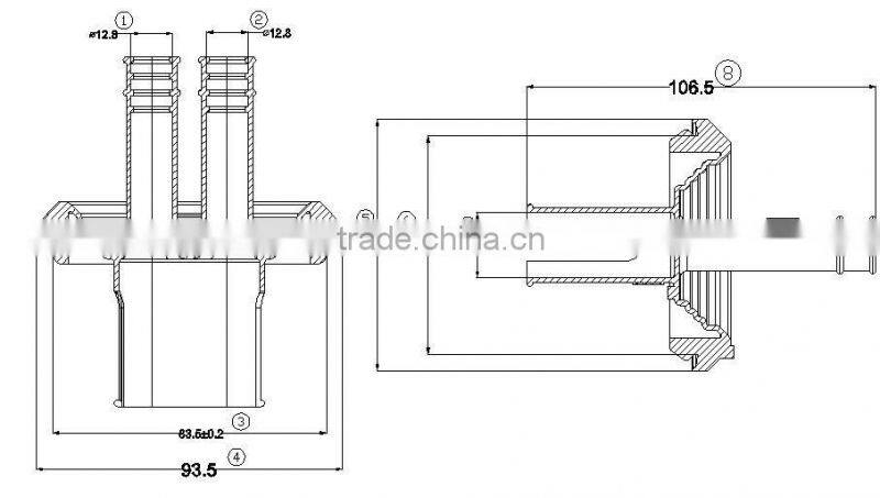 Black connector door rubber grommet