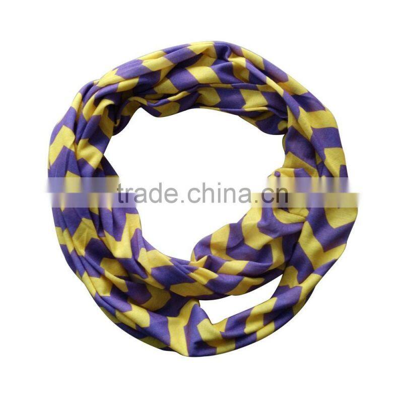 Red and white color best selling on sale chevron jersey infinity scarf