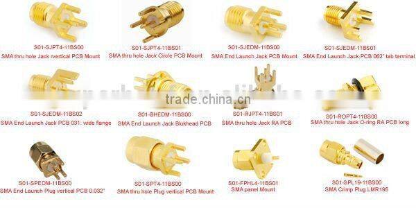 SMA rf connector SMA Female PCB Mount Connector tab terminal for PCB