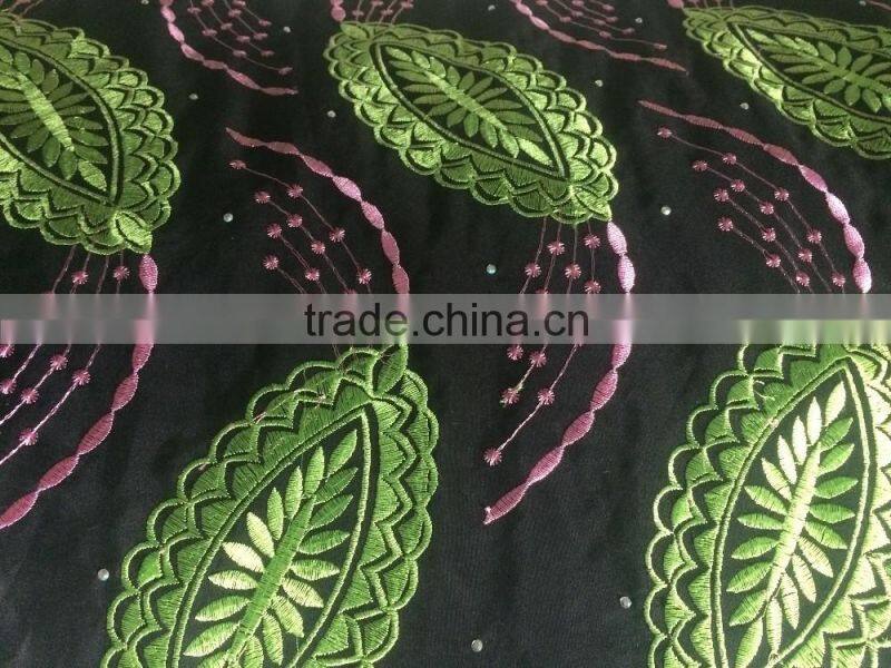 Hot sell royal blue African french Swiss Voile Lace Fabric in stock