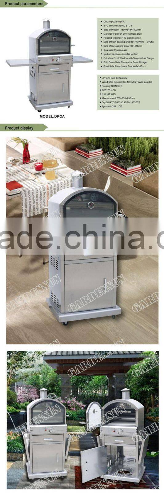 BBQ meat smoker machine(DPOA) GARDENSUN 16,000BTU with CE,CSA,AGA,ISO