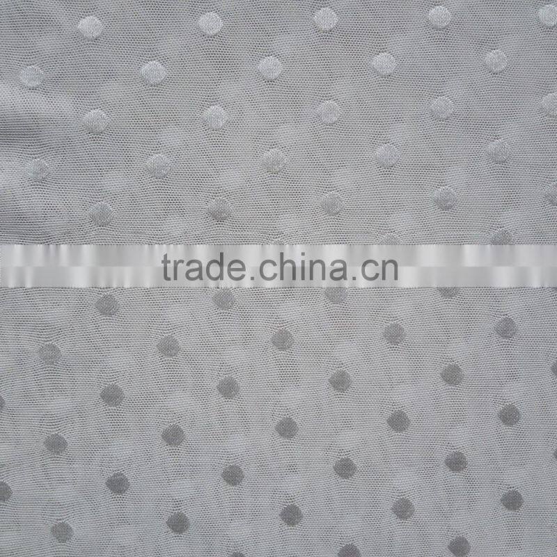 New design fabric nylon elastane 1cm diameter dots jacquard knit fabric for bras