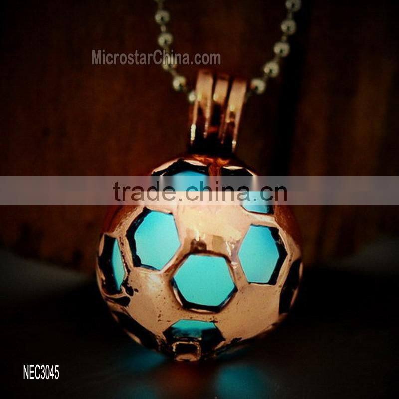 Glow in the Dark fashion football necklace Gifts