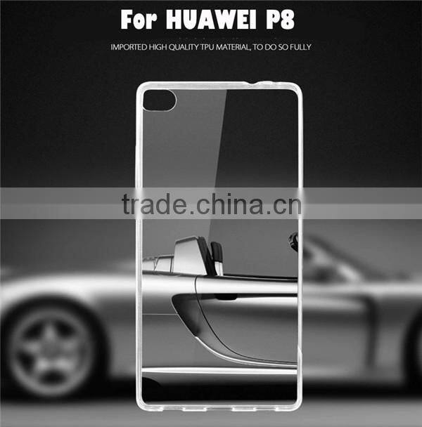 for Huawei P8 Case TPU Transparent Clear Back Cover Case for Huawei Ascend P8 Cell Phone Bags case