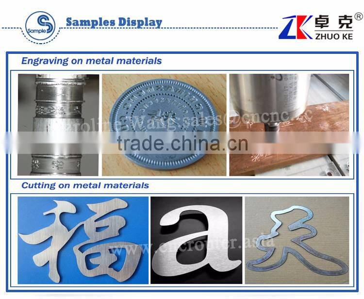 China Small Size Metal CNC Router Machine ZK-6090 For Aluminum Copper 600*900MM With Hybird Servo Motor&Wireless Handwheel