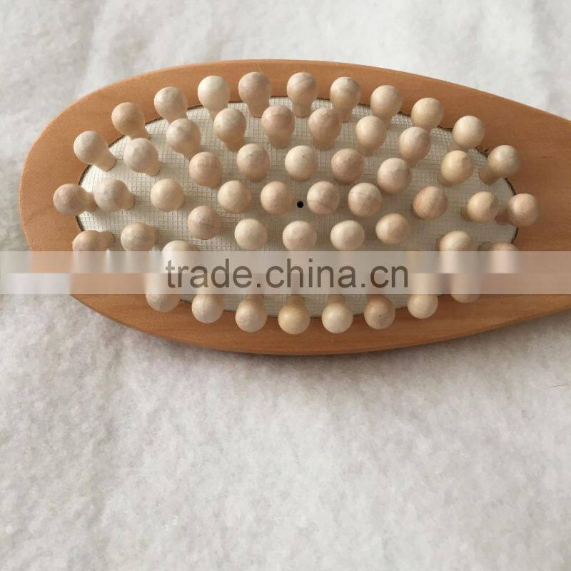 Double side bath brush with massager beads