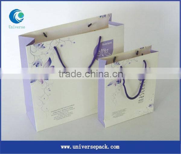 Hot Selling Shopping Packing Bags White Paper Bag For Custom