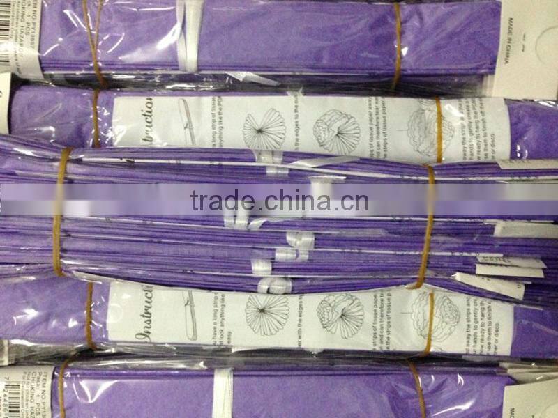 6" Orange Hanging Tissue Paper Pom Poms Flower Party Garland Decoration