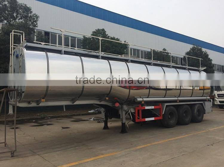 High performance 40cbm stainless steel edible oil tanker semi trailer