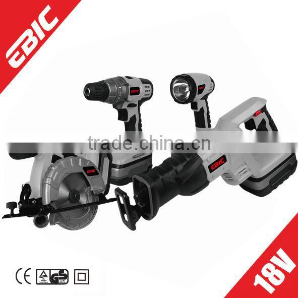 18V Cordless Tools Set/2014 New Power Tools/circular saw/cordless drill/reciprocating saw/flash light