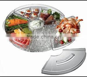 Appetizer Server salad with Ice Tray,Appetizers On Ice with Lids/ice tray