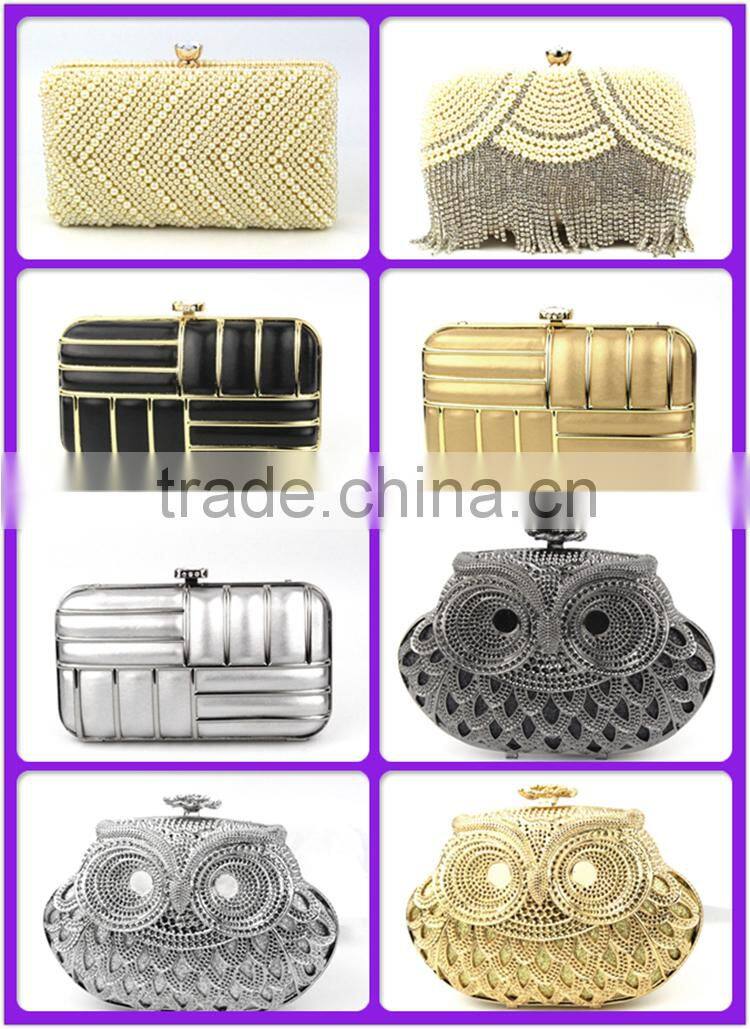 Lady box scallpoed shell metal cluth