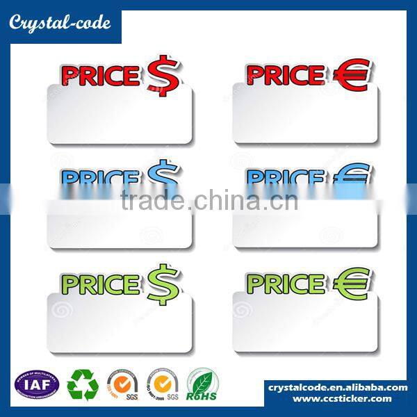 Self adhesive paper in roll pre printed price labels