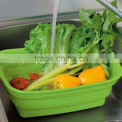 Silicone kitchenware sink dish strainer washing drainer container drink cooler cooking accessories gift silicone foldable tub