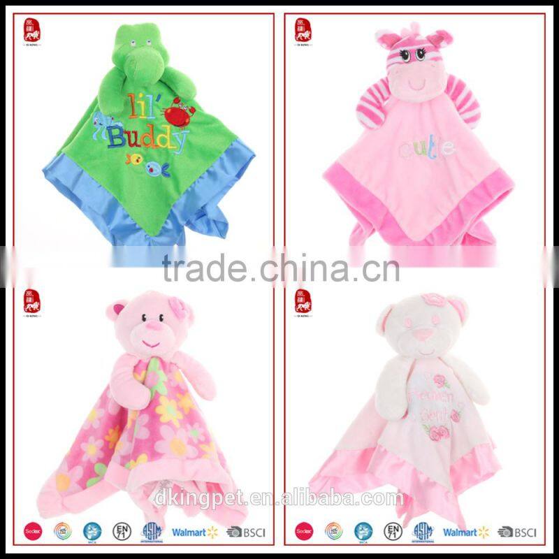 Wholesale cute soft plush animal style Baby Comforter