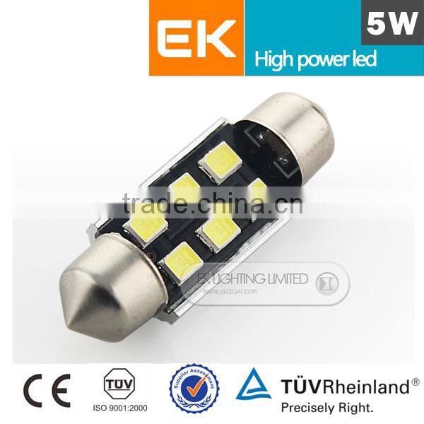 High Power 5W 3535 6 SMD Festoon Canbus LED SMD car light