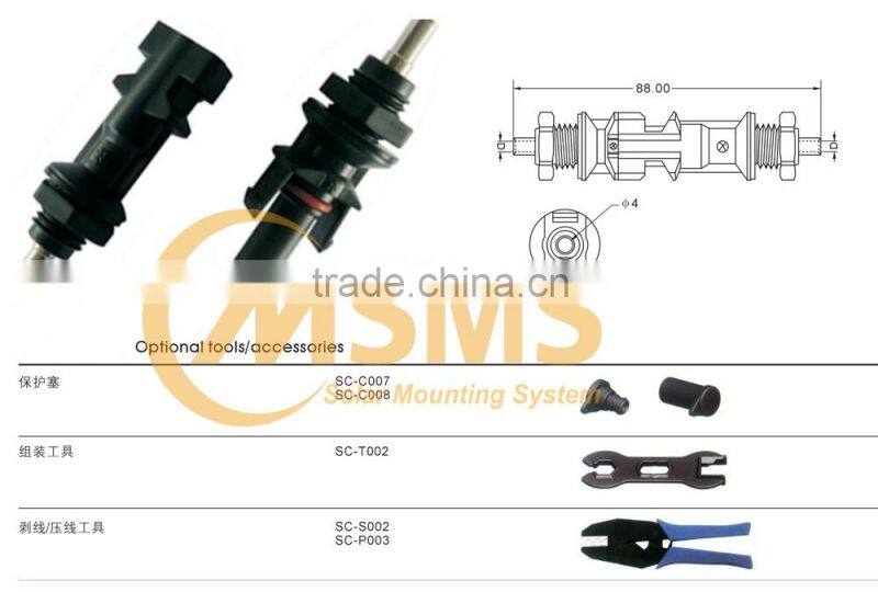 MC4 solar cable connectors