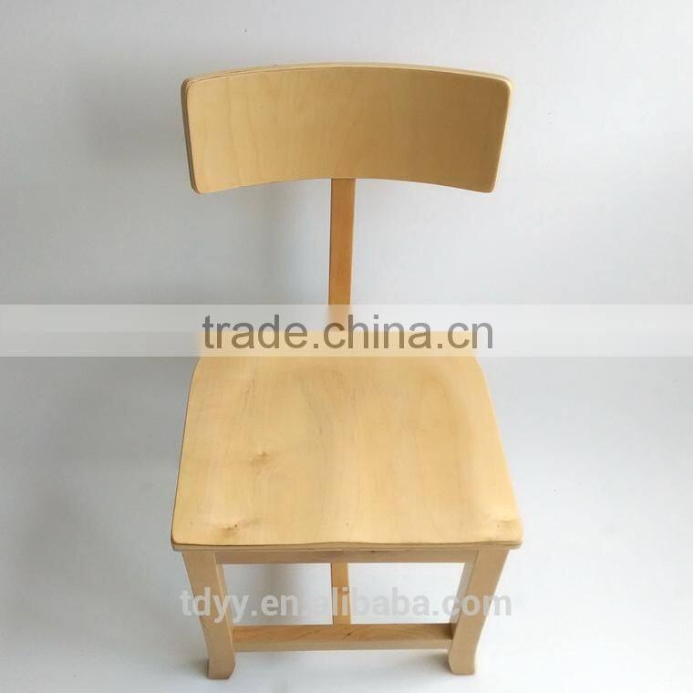 TDSM-33-4 QVB HANGZHOU JIANDE TONGDA BIRCH WOOD FRAME NATURE COLOR PLYWOOD SEAT+PLYWOOD BACK DININING CHAIR