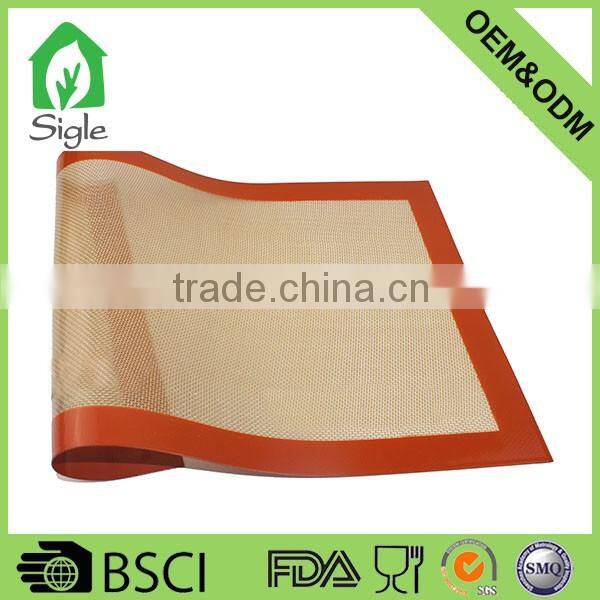 OEM ODM coustomize silicone fibre glass baking mats sheet high heat resistant