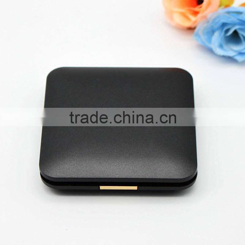 Square compact powder container with mirror cosmetic use