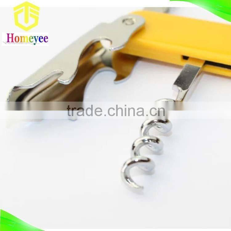 Custom multifunctional wine and beer bottle opener with corkscrew