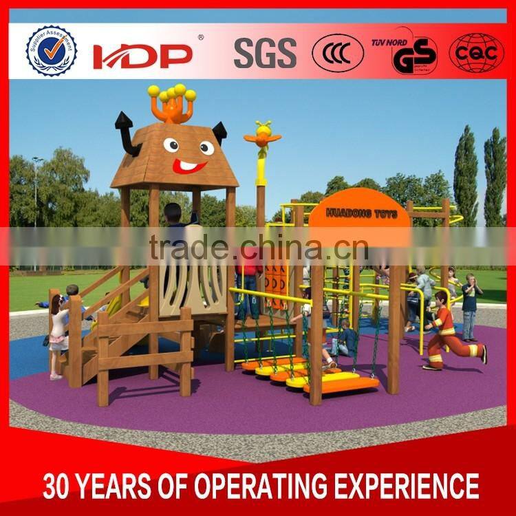 2016 New design outdoor wooden playground equipment used for preschool