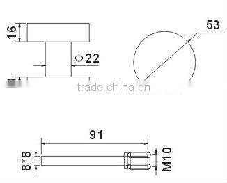 HL022 Special Safety stainless steel Fixed door knob