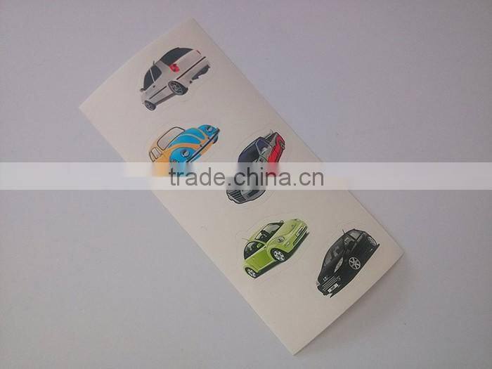 Die-cut printing white PVC sticker