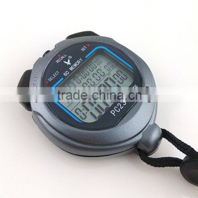 Waterproof Large Screen 60 split recallable Sport Swimming stopwatch Timer PC2360