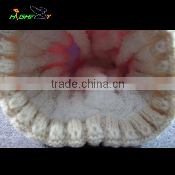 wholesale/quality kniting Stripe Bobble Hat/Custom Beanie Hat, Top Ball/Pom Beanie/colorful ski cap for woman