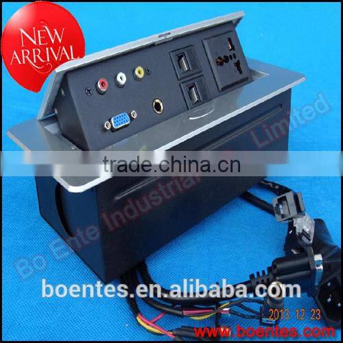 table top socket popup box/ desktop socket round connector with multiple wires
