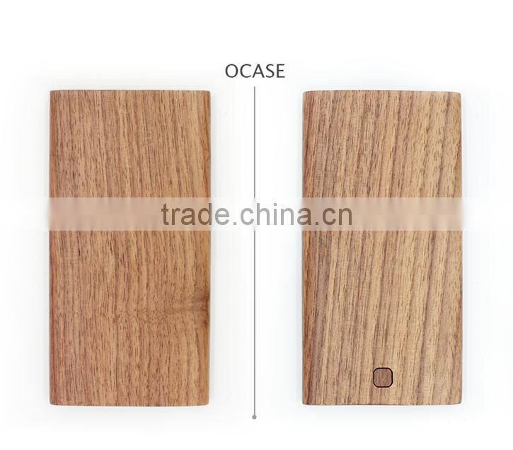High Quality customized real Wood Power Bank 8000mAh for phones