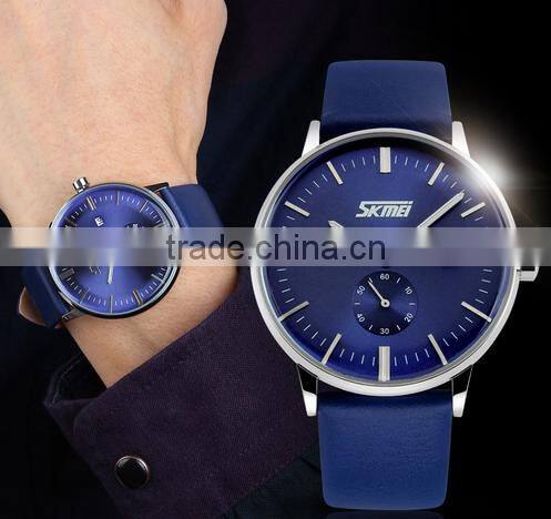 fashion man quartz leather japan movt quartz 3 atm water resistant watch