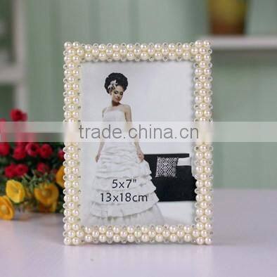 Europe Style Fancy 5x7 Resin Pearl Photo frame Factory Direct Sale