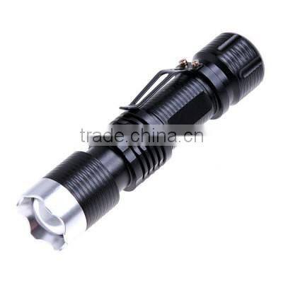 aluminum rechargeable portable emergency led flashlight