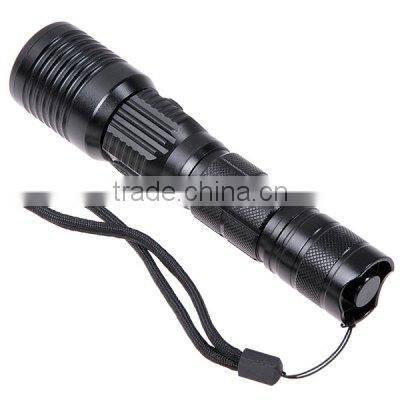 aluminium dimmable zoomable 300 lumen led flashlight torch