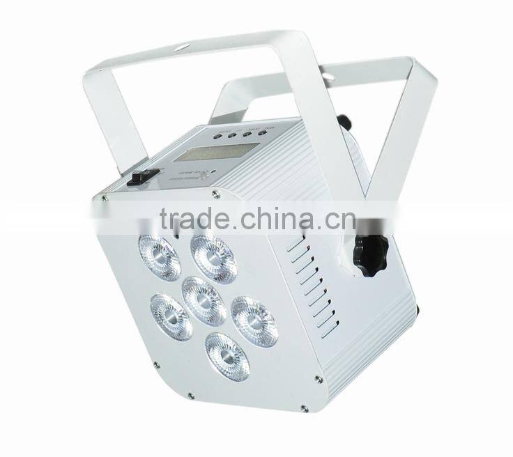 6*18W rgbwa uv battery operated wireless dmx rgbwa