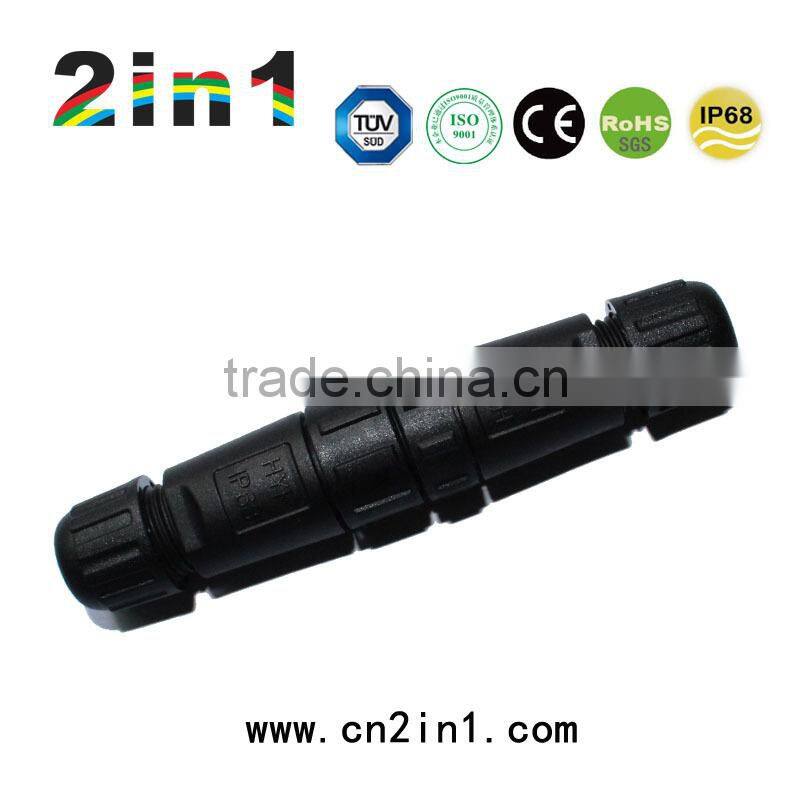 IP68 SQ14-4P Nylon Cable Wire Solder Electric Waterproof Connector