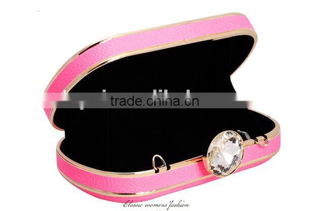 2014 metal mesh and leather evening bags fashion clutch Evening Bag