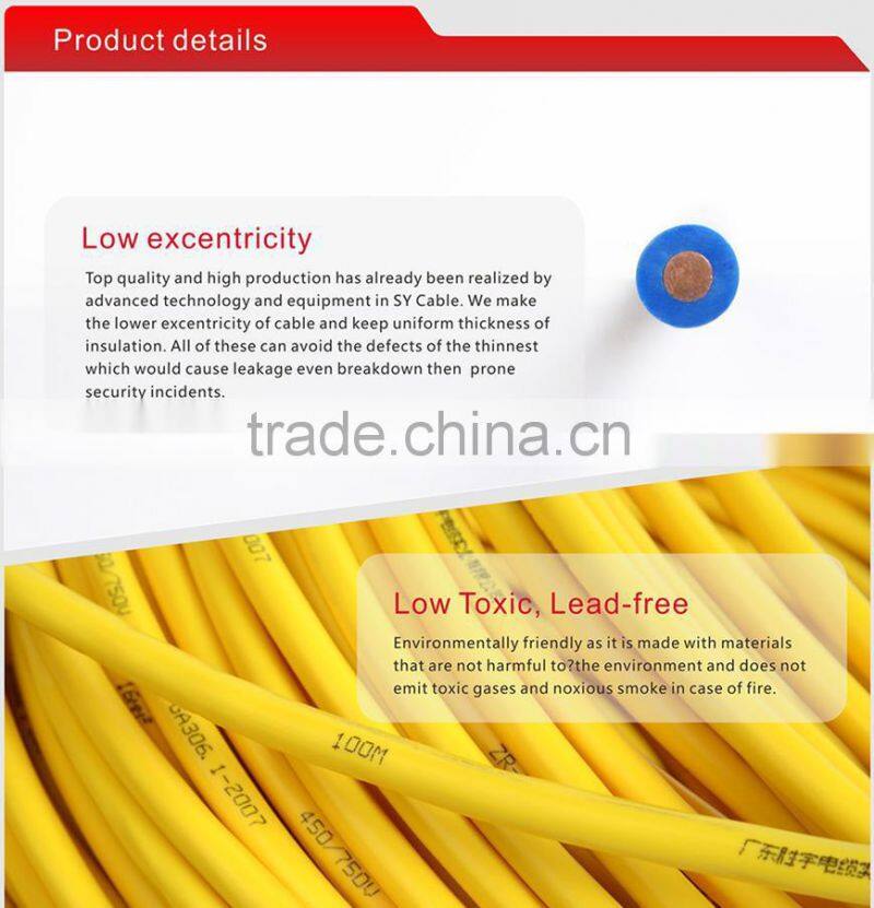 150mm2 earthing wire PVC insulation electric wire copper conductor cable