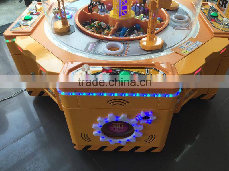 Family excavator game machine Family games attractive excavator grab prize vending machine coin pusher game machine