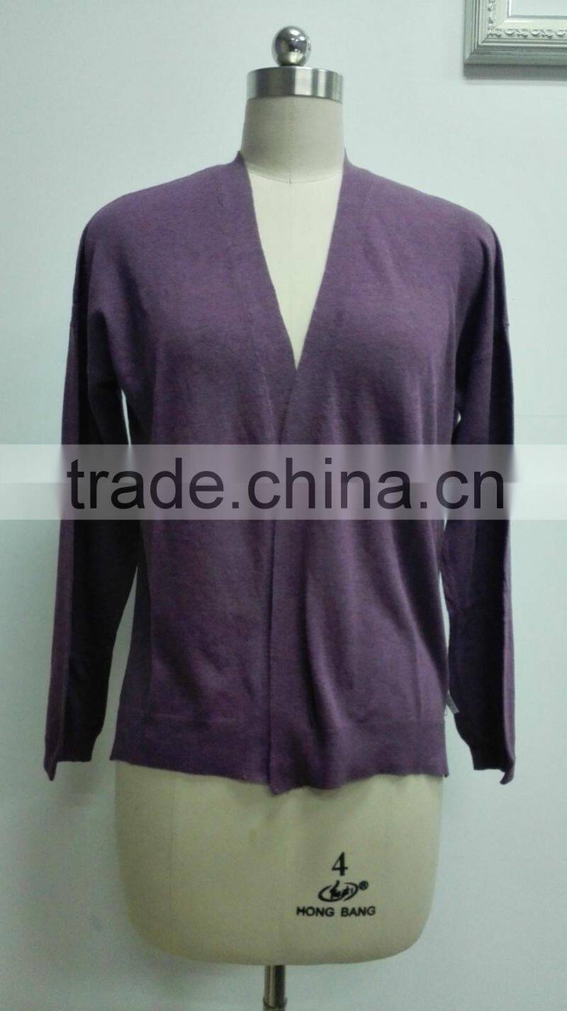 16WAYI04 woman 100%rayon from bamboo sweater cardigan