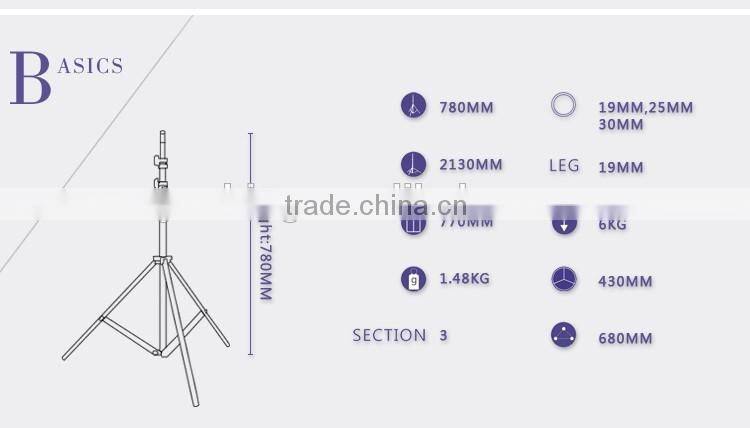 The cheapest photographic equipment multi-function folding heavy duty light stand with extra thick diameter