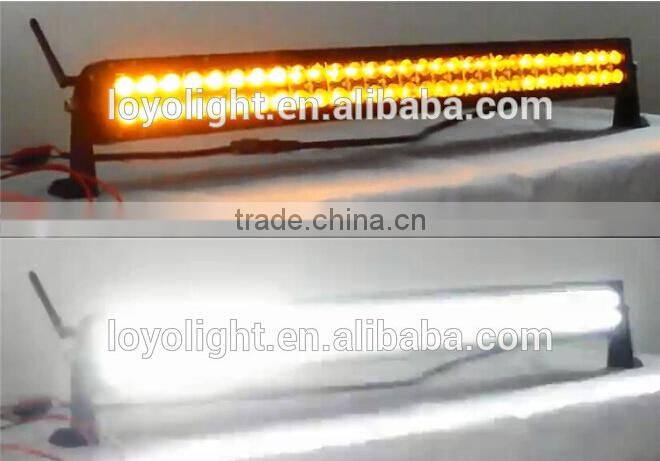 wholesale ! 288w c-ree led curved light bar with Amber white strobe function