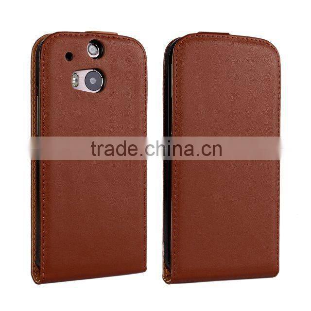 2015 New arrived book style PU leather mobile phone case for HTC One M8