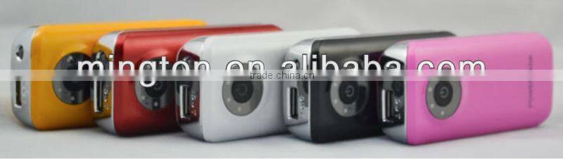 Metal Portable power bank 5600mah with led light
