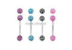 Football acrylic tongue bars body piercing jewelry