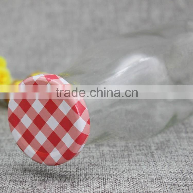 300ml glass juice bottle with cap
