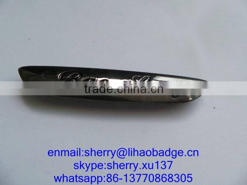 metal car chair logo , gun black plating zinc alloy metal tag for car chairs,metal chair nameplate